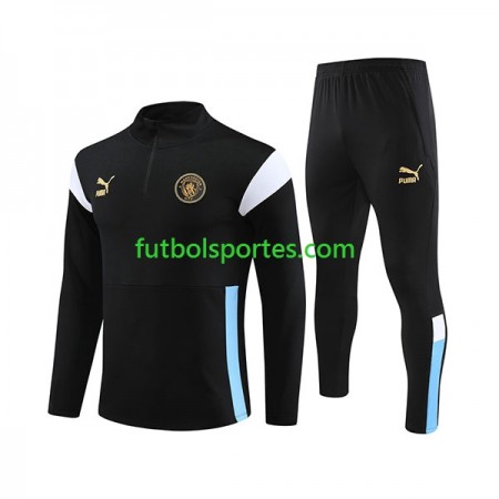 Manchester City Sudadera de Entrenamiento Trajes Negro 2023/2024